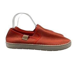 UGG Luciah Sneakers Womens 8 Coral Espadrille Stitch Slip on Low Top *READ